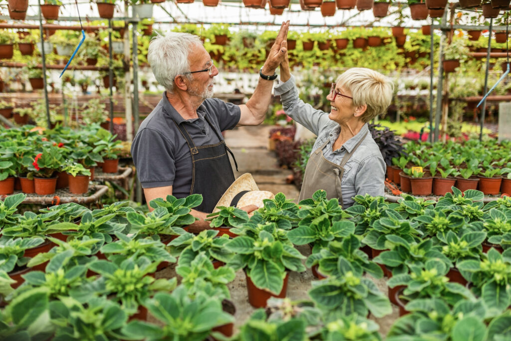 High five for our successful plant nursery!
