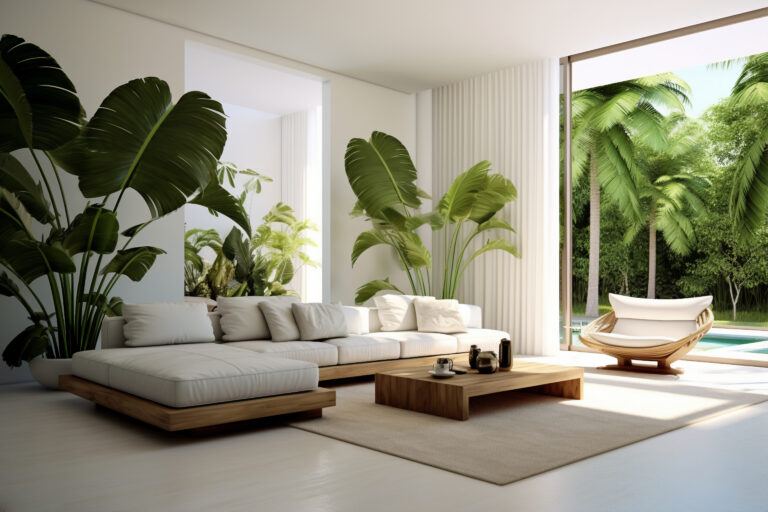 purifying plant in moderne living room